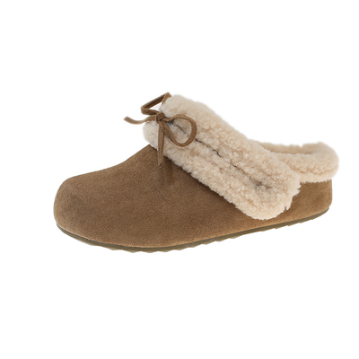 厚底包头两穿毛毛拖鞋勃肯棉拖鞋