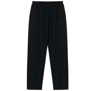 布景卫裤女冬季新品简约运动风松紧腰设计宽松束脚裤子休闲裤1517