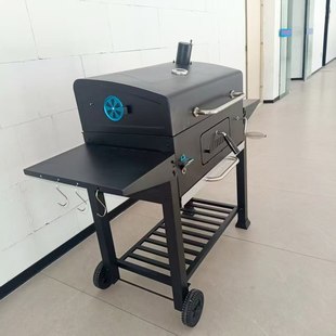 多功能黑色不锈钢烧烤炉家用户外烧烤架美式 露营烧烤架户外烤架