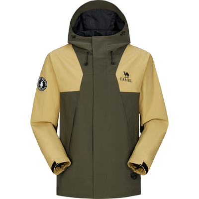 骆驼春季微宽连帽防泼水冲锋衣