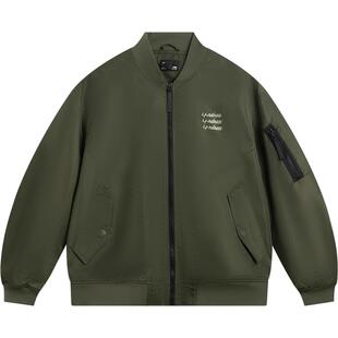 李宁飞行夹克男冬季新款复古工装宽松棒球服卫衣宽松防风运动外套