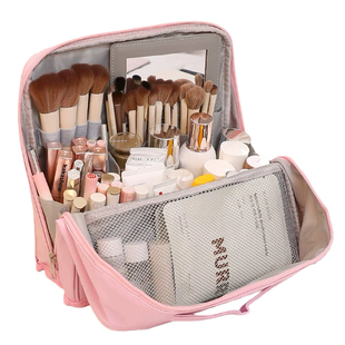 立式化妆包外出便携化妆刷包高端大容量防水旅行洗漱包化妆收纳包