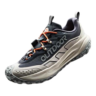 特步飞石2.0丨徒步鞋跑鞋登山鞋男黑色耐磨户外越野运动鞋防滑鞋