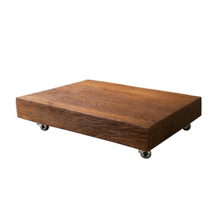 木有作为缅甸柚木中古实木大板加厚移动茶几原木自然榻榻米矮茶几