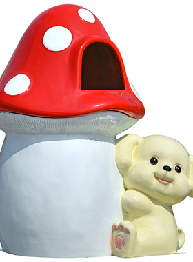 玻璃钢卡通发光动物创意垃圾桶