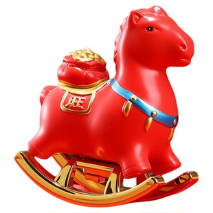 2026生肖马小摆件马上有钱办公室桌面治愈装饰用品新年伴手礼定制