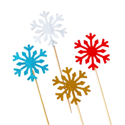 蛋糕装饰亚克力白色雪花