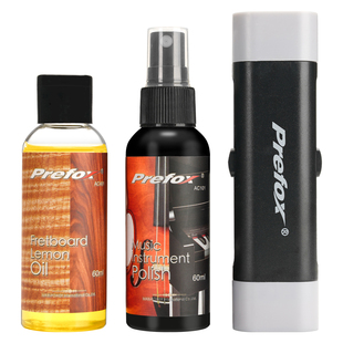 Prefox吉他护理保养套装护弦油除锈笔清洁除锈剂柠檬指板油配件