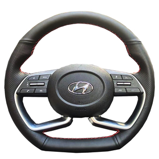 20款现代索纳塔10代方向盘套21款七代伊兰特真皮手缝索十专用把套