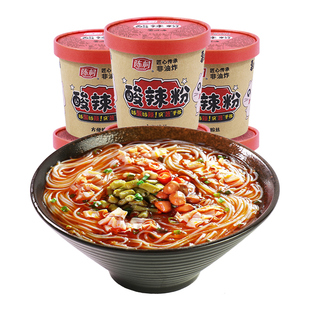 陈村薯滋味酸辣粉红薯粉12桶整箱非油炸速食冲泡粉丝麻辣爆肚薯粉