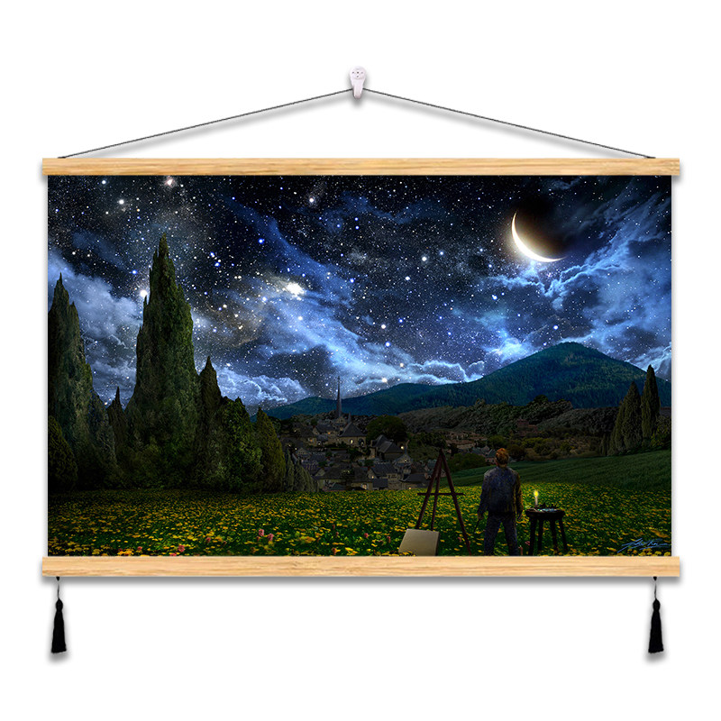 梵高油画星罗纳河畔的星夜装饰画