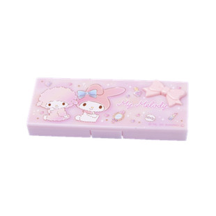 日本kitty美乐蒂便携棉签盒 牙线收纳盒首饰盒随身牙签盒卡通小盒