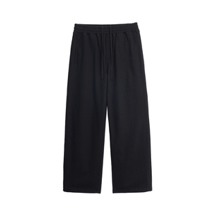 BD健美站春季新款直筒裤男宽松大码阔腿裤休闲裤男士针织运动长裤