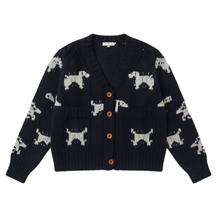 曼哈顿优等生~时尚撞色羊毛开衫上衣女休闲减龄保暖软糯毛衣