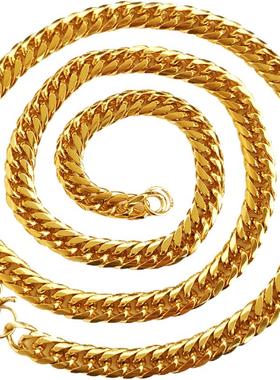 金店同款24k项链男时尚久不变色