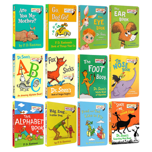 【100选5】Bright And Early 苏斯博士纸板书 Dr.Seuss 0-3岁低幼适龄版 Go, Dog. Go/Hop On Pop/Ear Book英文原版绘本