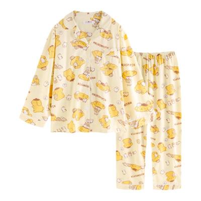 可爱布丁狗睡衣女春秋长袖2023年
