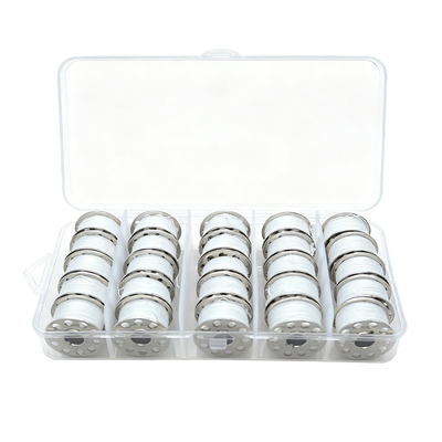小型缝纫机底线芯家用白色缝纫线小卷金属铁梭芯通用型涤纶缝补线