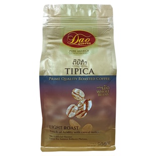老挝原装进口Dao铁皮卡咖啡豆500克/包 浅烘手冲火山高原帝比卡豆