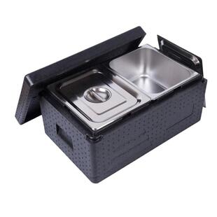 户外摆摊保冷箱冰粉水果加冰冷藏箱凉菜摆摊商用防尘盖食堂饭菜盒