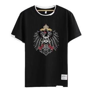 德意志帝国普鲁士王国铁十字勋章战地1周边短袖t恤衫男半袖上衣服