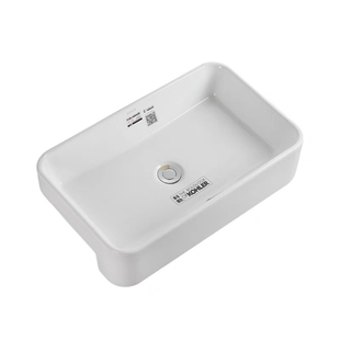 科勒台上盆半嵌入式大尺寸洗手方形台中单盆洗脸盆阳台一体