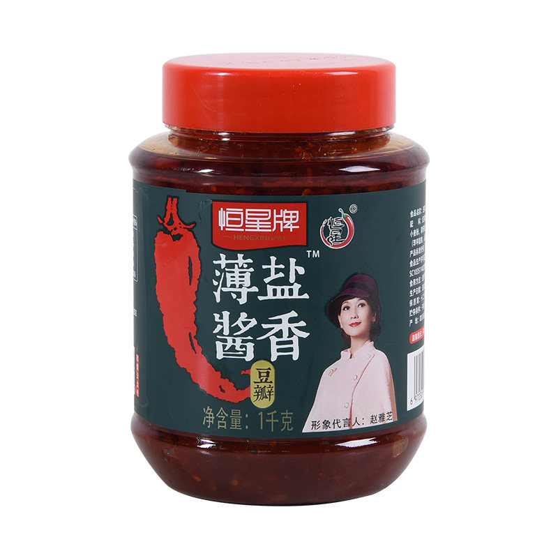 四川特产薄盐红油1000g豆瓣酱