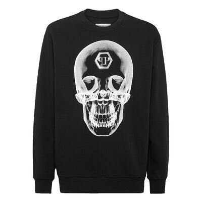 PHILIPP PLEIN 男士骷髅印花圆领长袖卫衣