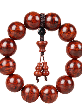 保真印度小叶紫檀金星沉水手串