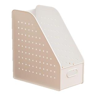 洞洞板桌面书立架收纳盒书桌书本置物书架办公室文件整理工位立架