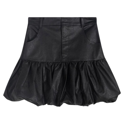 Heatherich短裙女2025早秋新款花苞裙日系时尚高腰褶皱585532