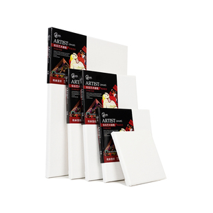 绘岳油画框棉麻混纺油画布画框肌理画框美术工具手绘画材丙烯画布带框实木内框画板油画颜料石英砂用油画布框