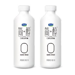 【一件包邮】君乐宝简醇0蔗糖酸奶760g*2桶低温风味酸牛奶