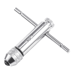 可调式棘轮丝锥扳手 绞手丝攻扳手T型加长杆攻丝工具手动板手攻牙