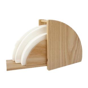 啡木创意手冲咖啡滤纸盒实木防尘V60扇形滤纸收纳架滤纸座滤杯架