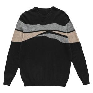 King Deer/鹿王羊绒衫男士圆领平面提花套头衫舒适冬季新款