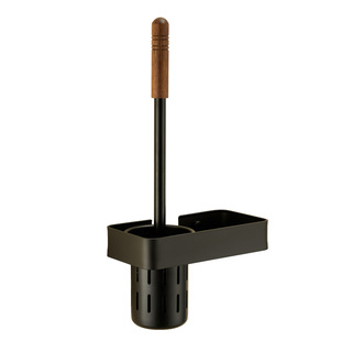 胡桃木卫生间硬毛家用马桶刷套装洗手间壁挂新款高级感厕所置物架