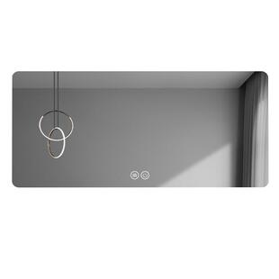 浴室卫生间镜子定制尺寸logo图案挂墙式智能镜壁挂方形防雾化妆镜