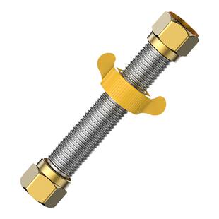 铜帽加密波纹管304不锈钢加厚进出水管4分热水器冷热防爆金属软管