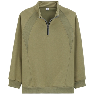 Mind Bridge2026年春休闲立领半拉链卫衣男士拼接结构宽松上衣