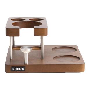 NEOUZA新泽咖啡压粉座套装咖啡手柄布粉器底座意式咖啡器具收纳