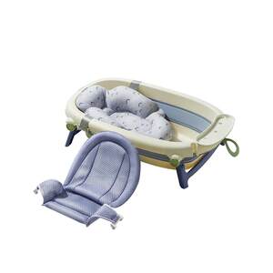 babycare旗舰店babycare婴儿洗澡盆宝宝浴盆新生儿大号浴桶童家用可折叠坐躺神器