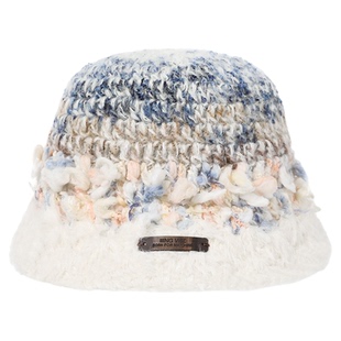 IIING帽控 手钩杂花含羊毛针织渔夫帽子女秋冬保暖显脸小水桶盆帽