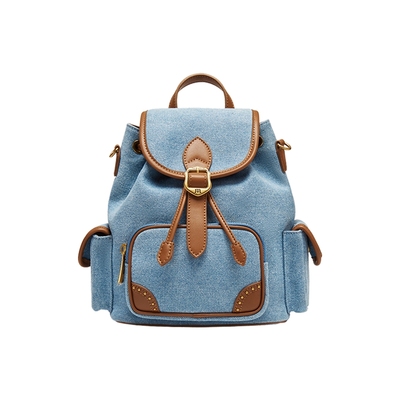 天美意复古简约包包女时尚双肩包大容量背包2026春季新款X3243AX6