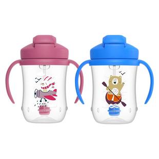 布朗博士大宝宝6个月1-2-3岁以上重力球吸管PP水杯学饮喝水