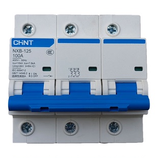 正泰空气开关三匹100安空开4P断路器大功率NXB-80A125A三相电380V