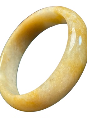 微瑕处理新疆天然金丝玉手镯地表玉石油润不发干特价不退介意慎拍