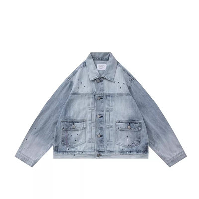 GcBrand Lab Denim Jacket 日系复古水洗做旧多口袋夹克 牛仔外套