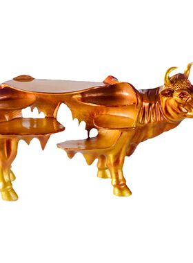 火锅烤肉店金色牛形造型干冰餐具