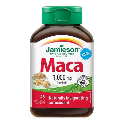 保税仓 加拿大Jamieson健美生玛卡片胶囊45粒1000mg男性活力健康